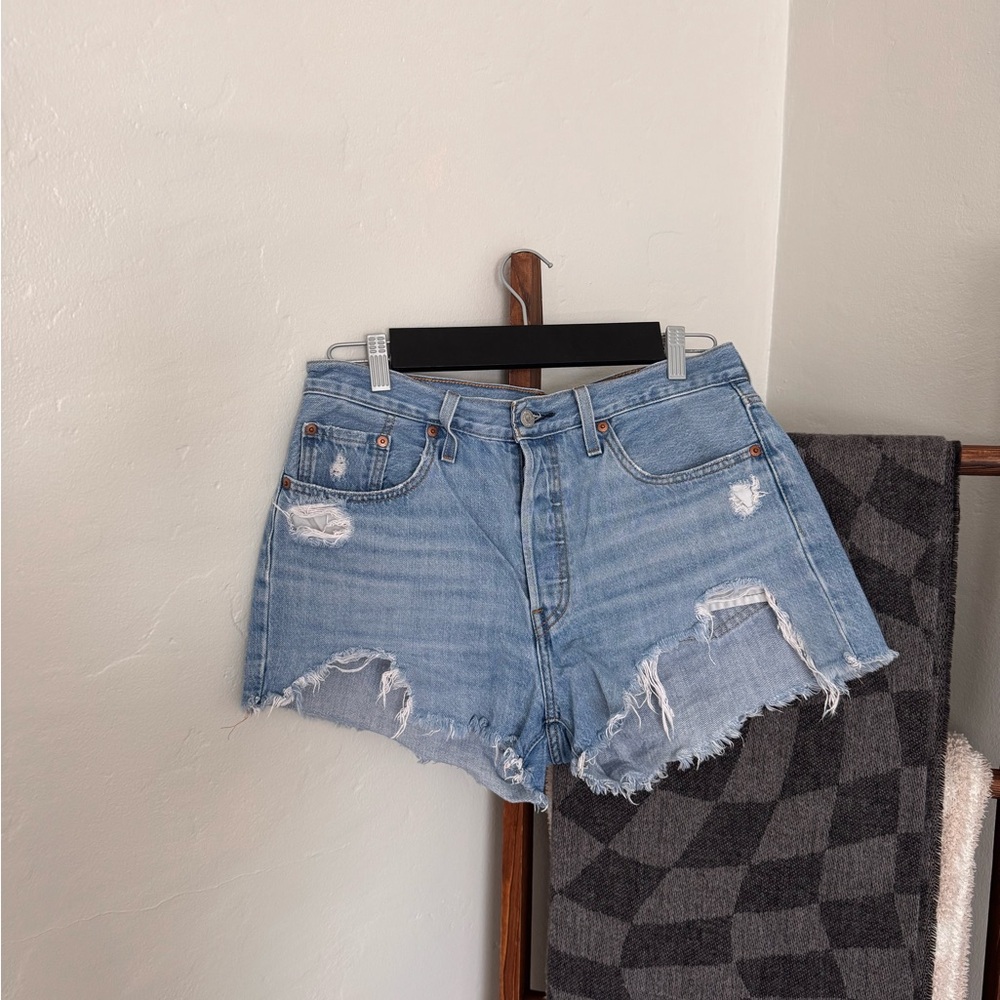 Levi's Light Blue Jean Shorts